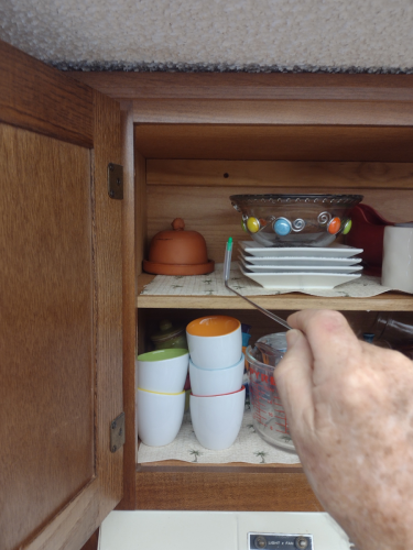 Access Items from Top Shelf of Kitchen Cabinet